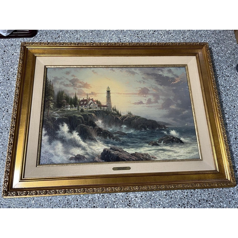 Thomas Kinkade Clearing Storms Seaside Memories IV 18x27 274/360 PP Framed